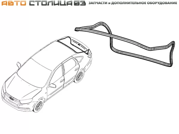 Уплотнитель проема двери задка для Lada Granta лифтбэк