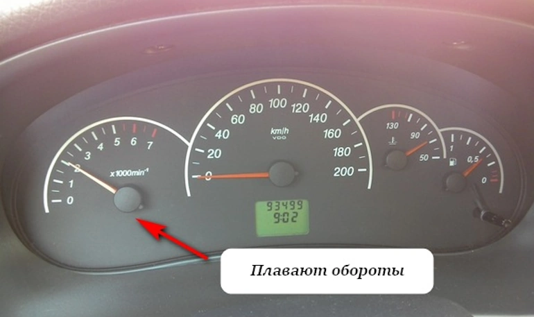 После чистки ДУ начали плавать обороты