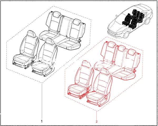 Комплект сидений (Comfort Антрацит) для Lada Vesta