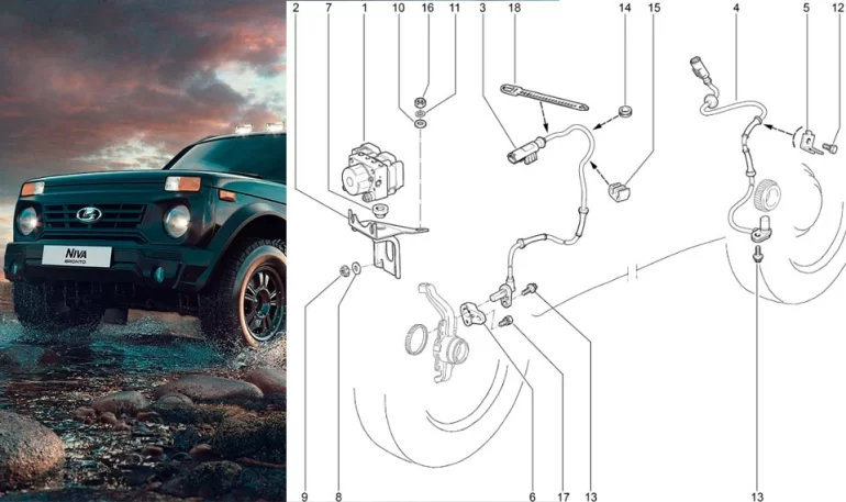 Как заменить АБС Bosch на Итэлма на Lada Niva Legend