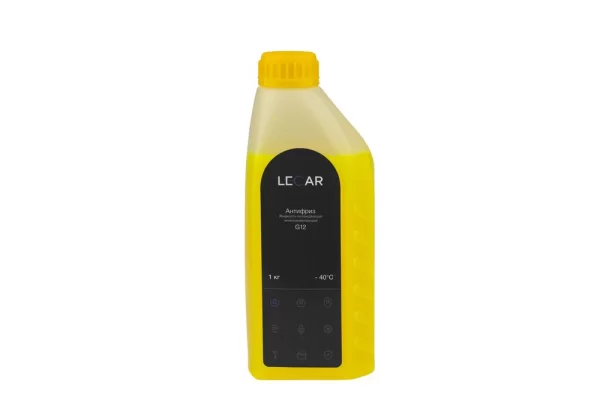 Антифриз G12 (желтый), 1 кг, канистра LECAR