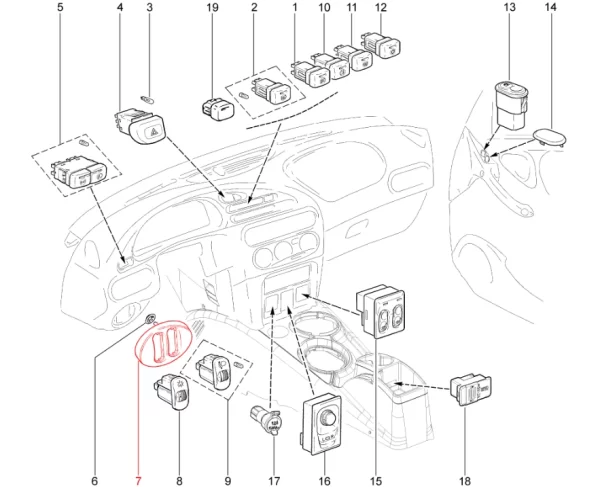 Рамка переключателей для Lada Niva Travel, Chevrolet
