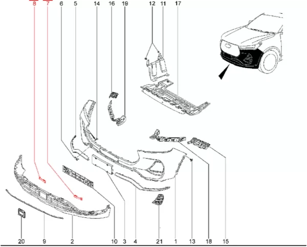 Рамка решетки GNA T1e для XCITE X-Cross 7, Chery Tiggo 7 Pro