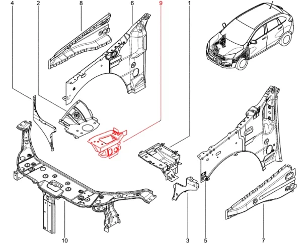 Кронштейн правой опоры двигателя передний в сборе для Lada Largus, XRAY