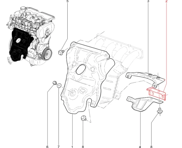 Опора кронштейна приемной трубы (ДВС ВАЗ) для LADA