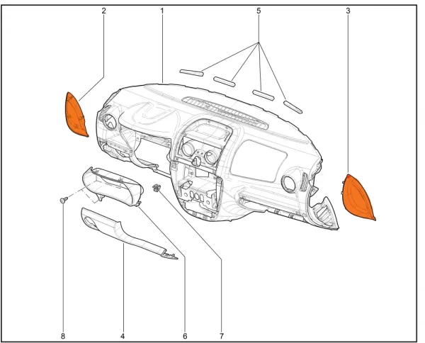 Заглушка панели приборов боковая для Lada Granta, Kalina-2