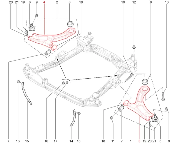 Рычаг передней подвески нижний для Lada XRAY Cross