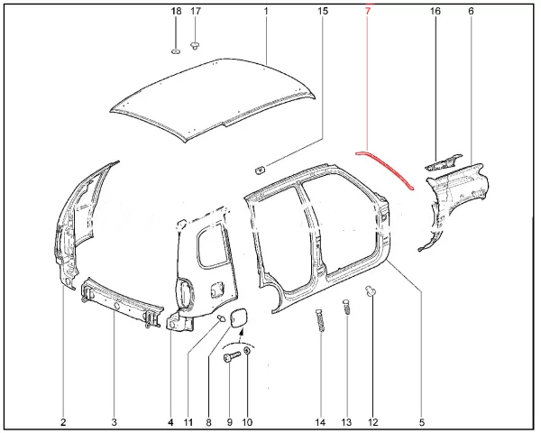 Желобок боковины передний для Lada Niva Travel, Chevrolet