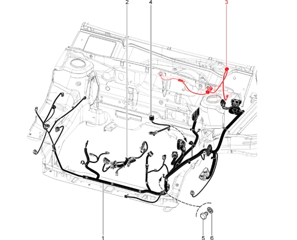Жгут проводов коробки воздухопритока 21902372401900 для Lada Granta, Kalina-2