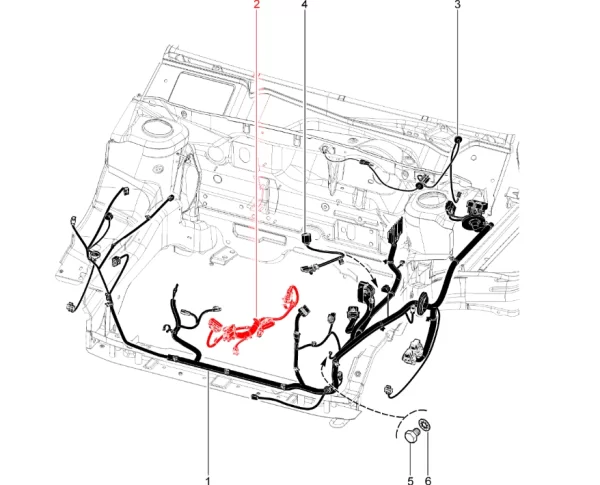 Жгут проводов моторного отсека дополнительный для Lada Granta, Kalina-2