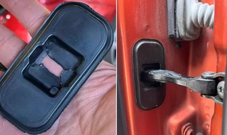 Установка пыльников на передние ограничители дверей Lada Vesta