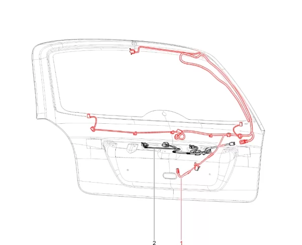 Жгут проводов задний дополнительный 8450103069 для Lada Granta хэтчбек, универсал
