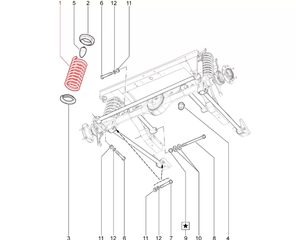 Комплект пружин задней подвески (2шт.) для Lada Niva Legend, 4x4, Urban