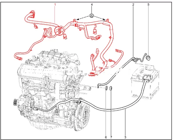 Жгут проводов системы зажигания в сборе для Lada Granta, Kalina-2