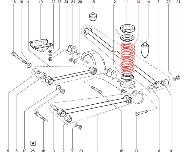 Комплект пружин задней подвески (2шт.) для Lada Niva Travel, Chevrolet