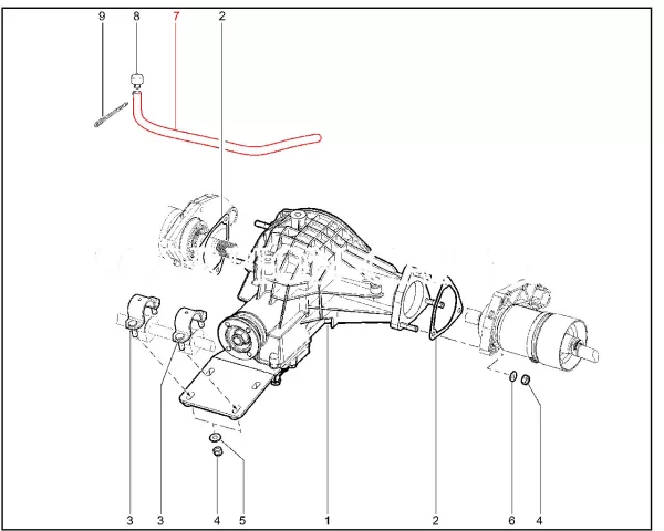 Шланг гибкий сапуна моста для Lada Niva Travel, Chevrolet