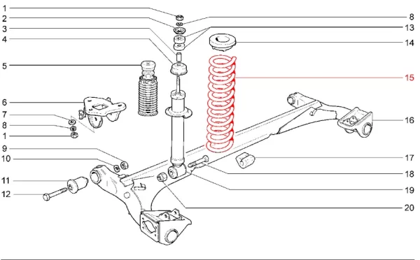 Комплект пружин задней подвески (2шт.) для Lada Granta, Kalina-2, Priora, ВАЗ 2111