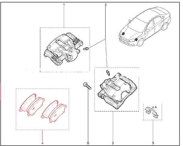 Комплект передних тормозных колодок 8460058673 для Lada Vesta, XRAY Cross, Largus K4m