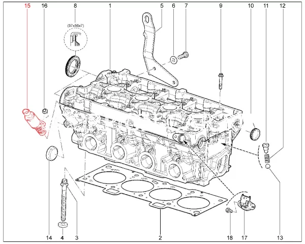 Клапан регулирования положения распредвала двигателя ВАЗ 1,8л для Lada Vesta, XRAY