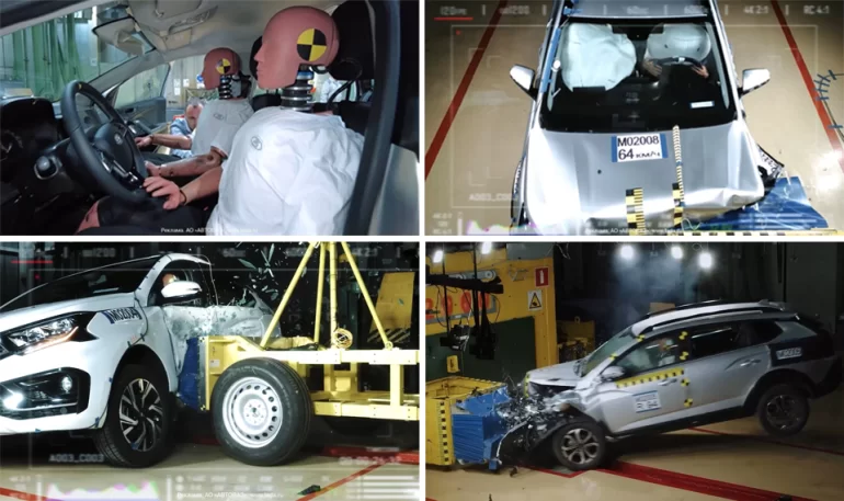 АВТОВАЗ показал, как проходил краш-тест Lada Iskra на заводе