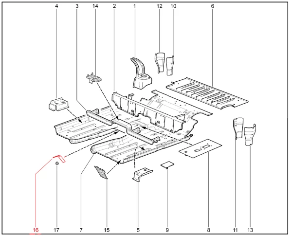 Скоба крепления трубок топливных и тормозных гидропроводов для Lada Niva Legend, 4x4, Urban