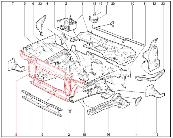 Рамка радиатора в сборе для Lada Niva Legend, 4x4, Urban