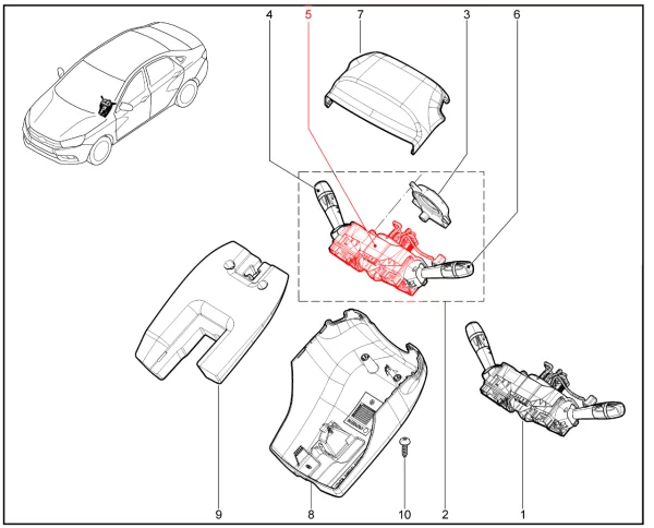Соединитель с устройством вращающимся 8460016662 для Lada Vesta, Largus
