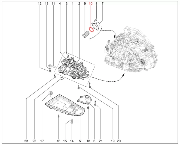 Кольцо уплотнительное крышки масляного фильтра вариатора WLY для Lada Vesta NG, Iskra