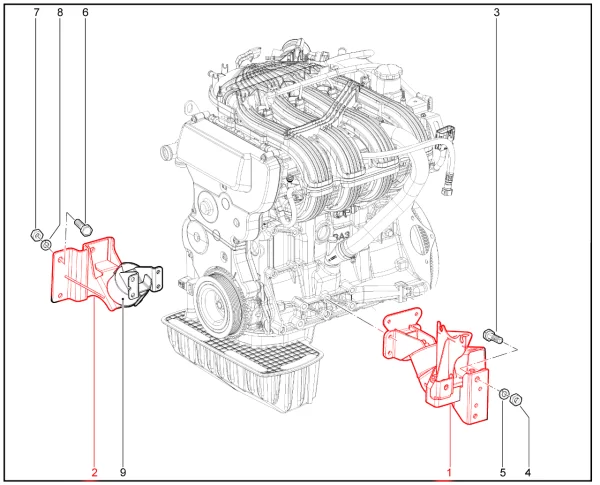 Кронштейн передней подвески двигателя для Lada Niva Sport