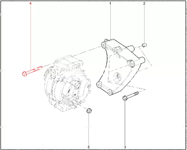 Болт крепления генератора М8-1.25-94 8-8 для Lada Vesta, XRAY, Iskra