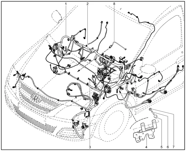 Жгут проводов панели приборов 8450093418 для Lada Largus