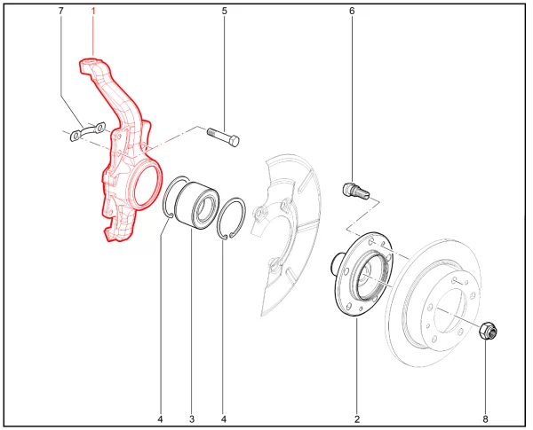 Кулак поворотный для Lada Niva Sport