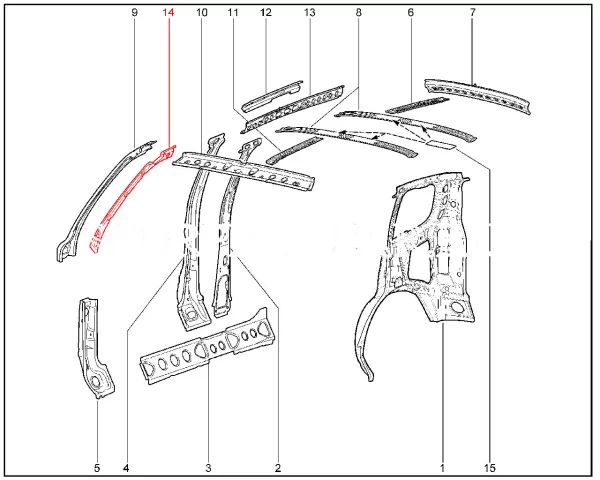 Стойка ветрового окна внутренняя для Lada Niva Travel, Chevrolet