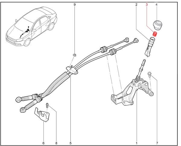 Пружина блокировки заднего хода МКП6 для Lada Vesta, Iskra