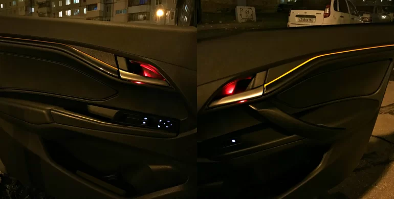 Не получается подключить подсветку ручек дверей на Весте?