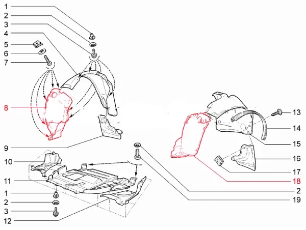 Кожух защитный для Lada Kalina-1