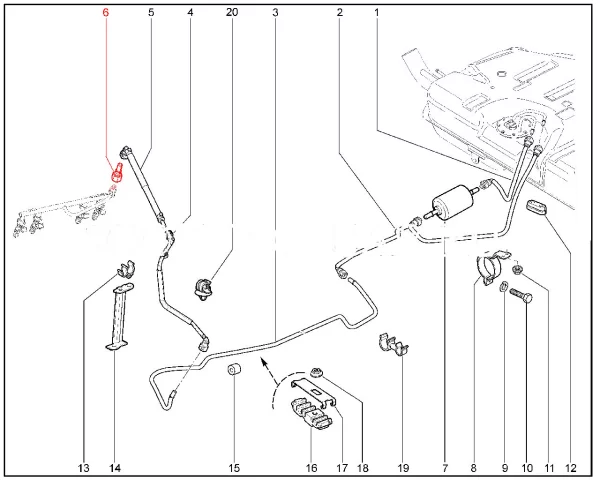 Штуцер соединительный топливной трубки для Lada Niva Legend