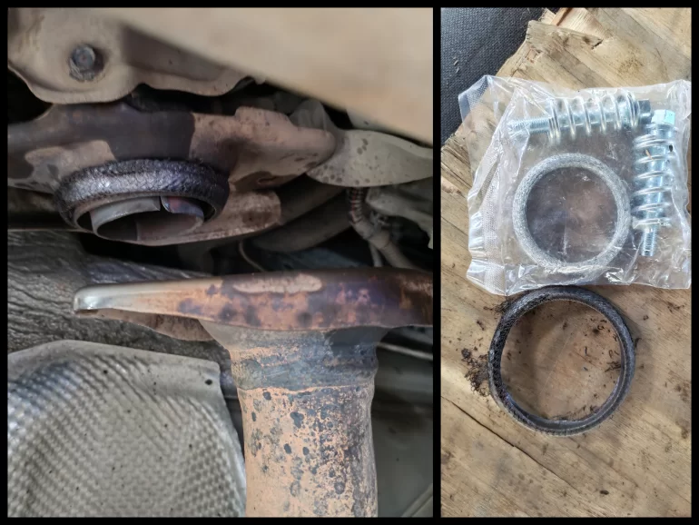 Не найду уплотнительное кольцо приемной трубы выхлопа двигателя Renault H4m