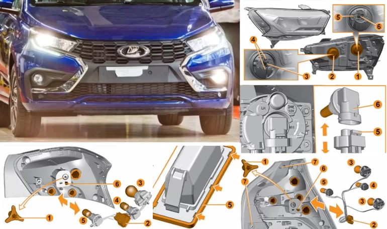 Как заменить лампы в фарах и фонарях Lada Iskra Как заменить лампы в фарах и фонарях Lada Iskra