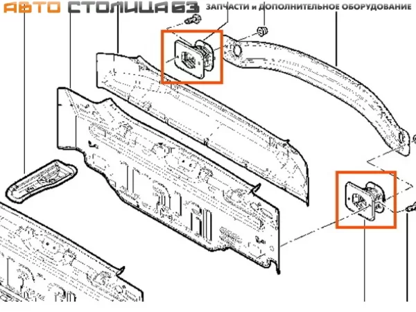 Вставка заднего бампера для Lada Vesta NG