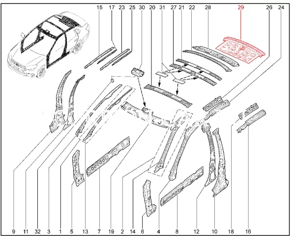 Полка задка в сборе для Lada Granta седан, лифтбек