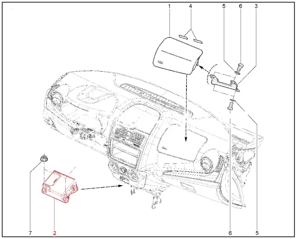 Блок управления системой надувных подушек безопасности (2 ПБ) для Lada Granta