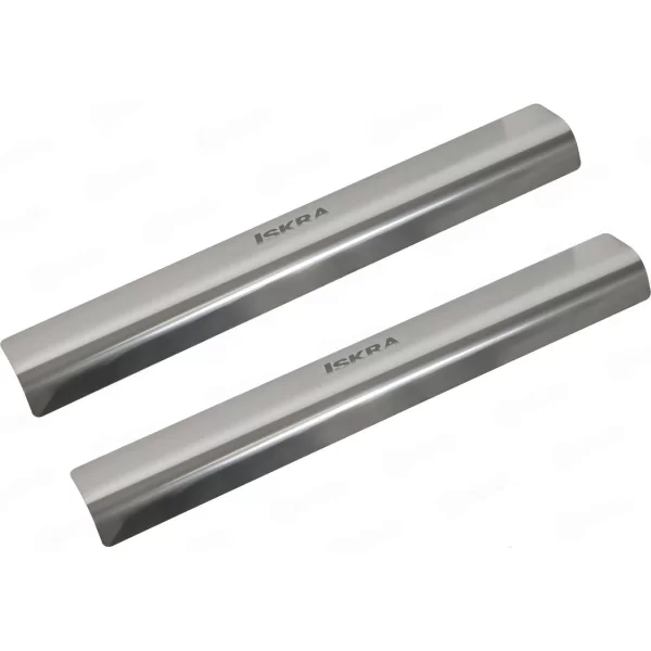 Комплект накладок на пороги (стальные) для Lada Iskra