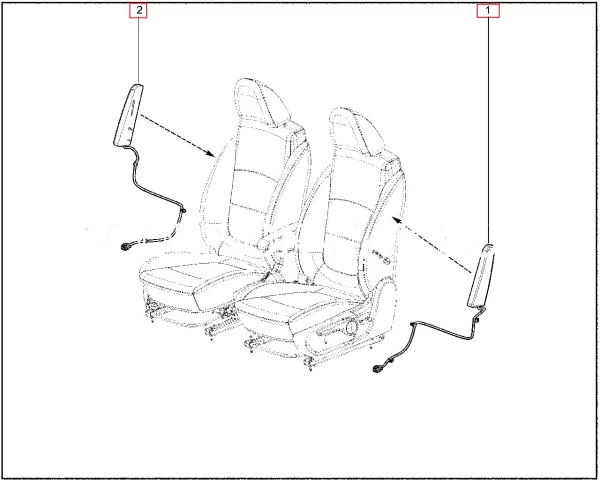 Модуль боковой надувной подушки безопасности для Lada Vesta NG
