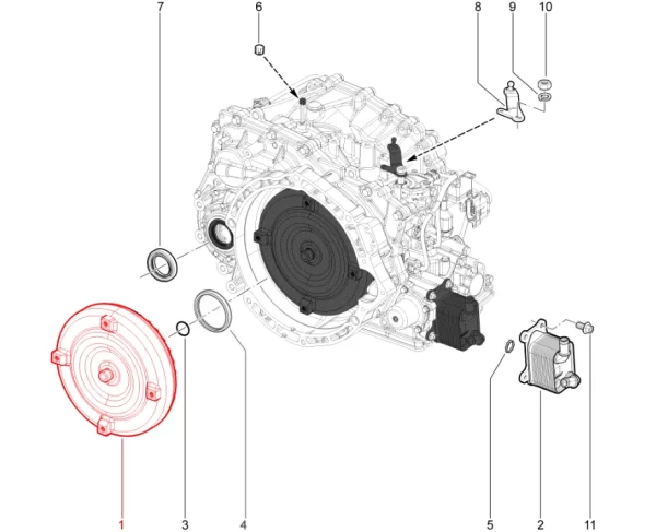 Гидротрансформатор вариатора WLY для Lada Vesta NG, Iskra
