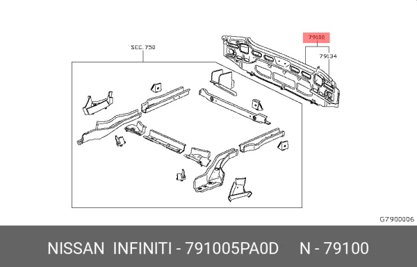 Панель задняя для Datsun ON-DO