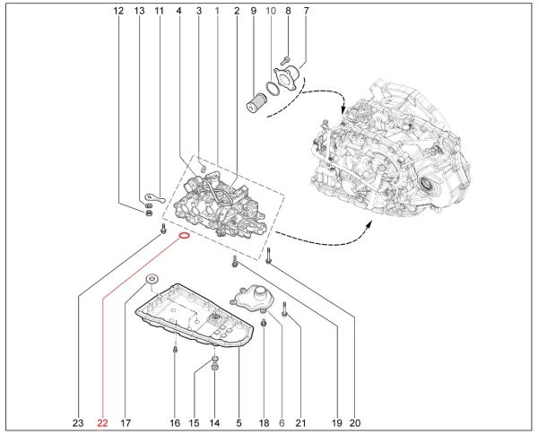 Уплотнительное кольцо корпуса клапана вариатора WLY для Lada Vesta NG, Iskra