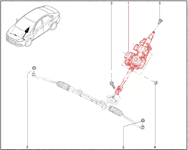Усилитель электромеханический рулевого управления для Lada Vesta