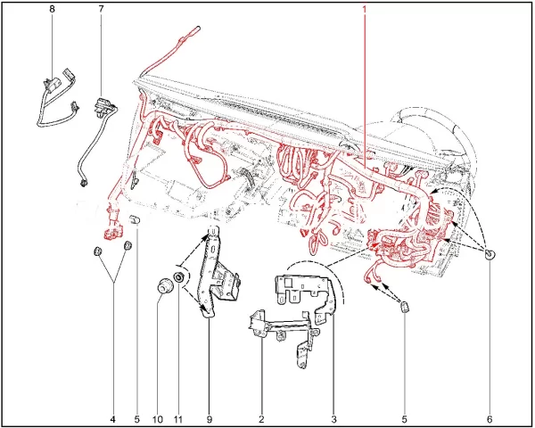Жгут проводов панели приборов 8450045303 для Lada Vesta