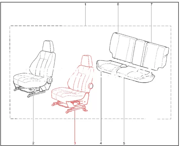 Сиденье переднее левое в сборе (без замка ремня) 8460016476 для Lada Niva Travel